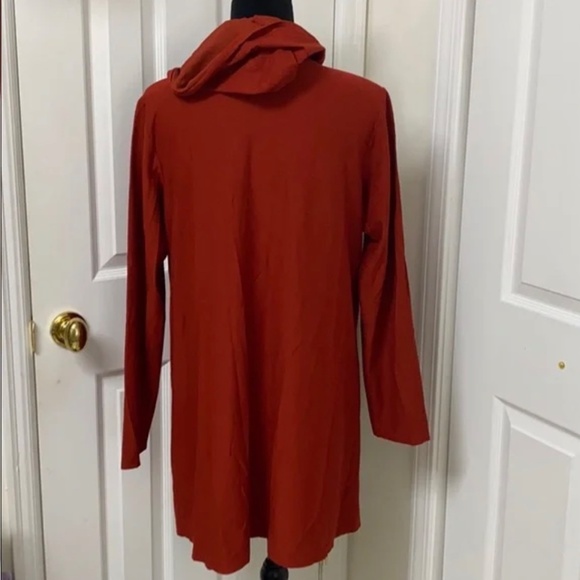 Eileen Fisher Hooded Jacket with Pockets Zipper Small Red - Picture 8 of 9